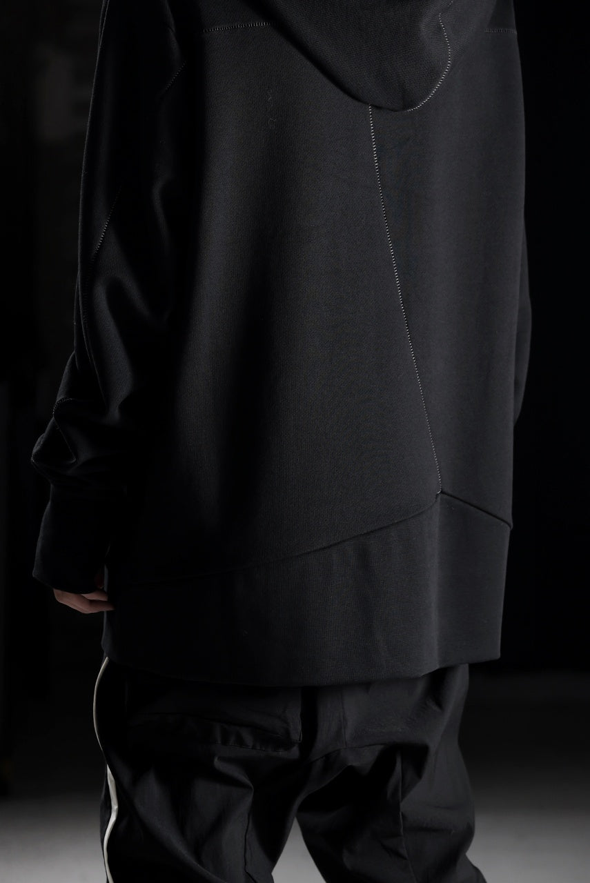 thom/krom SWEAT HOODIE PARKA / ORGANIC FRENCH TERRY (BLACK)