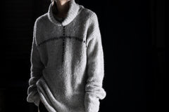 Load image into Gallery viewer, thom/krom HIGH COLLAR KNIT PULLOVER / ALPACA WOOL (LIGHT GREY)