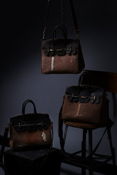 画像をギャラリービューアに読み込む, ierib exclusive 2Way Bark Bag / Vintage SAKABUKURO + FVT Oiled Horse Leather (BROWN / BLACK)