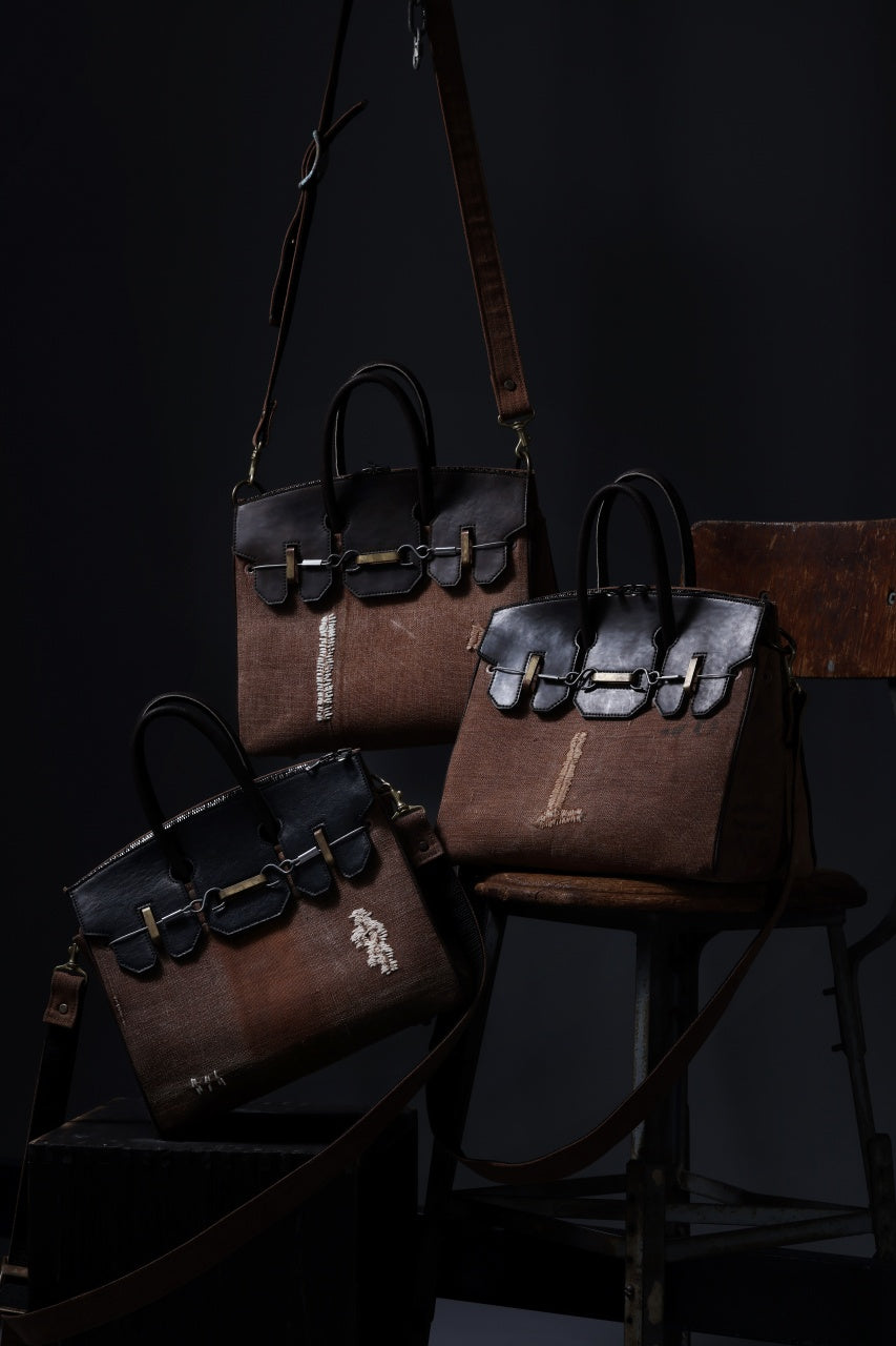 ierib exclusive 2Way Bark Bag / Vintage SAKABUKURO + FVT Oiled Horse Leather (BROWN / BLACK)
