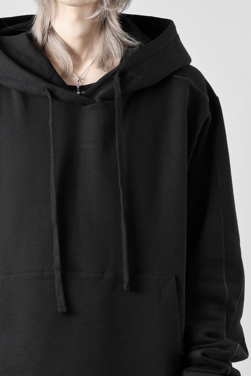 thom/krom SWEAT HOODIE PARKA / ORGANIC FRENCH TERRY (BLACK)