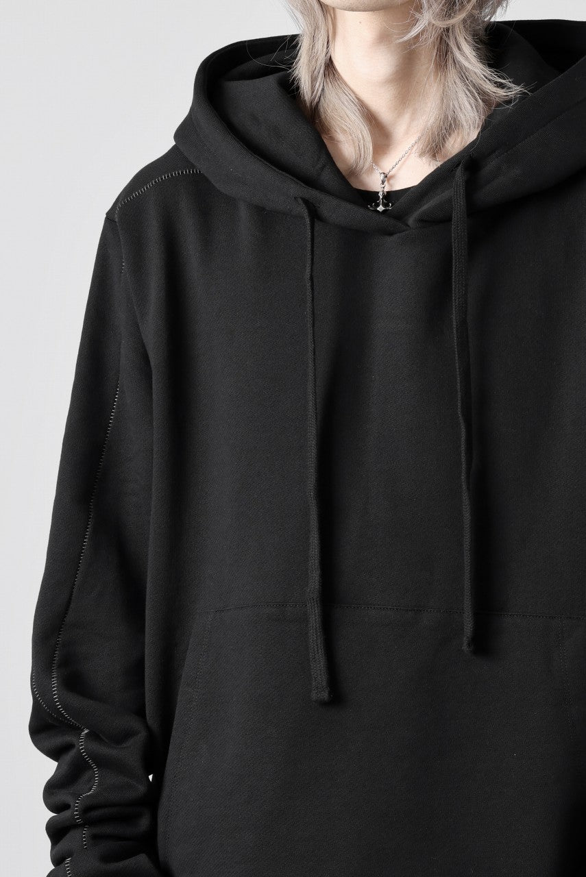 thom/krom SWEAT HOODIE PARKA / ORGANIC FRENCH TERRY (BLACK)