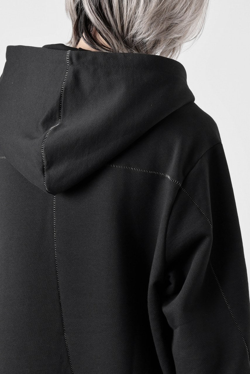 thom/krom SWEAT HOODIE PARKA / ORGANIC FRENCH TERRY (BLACK)