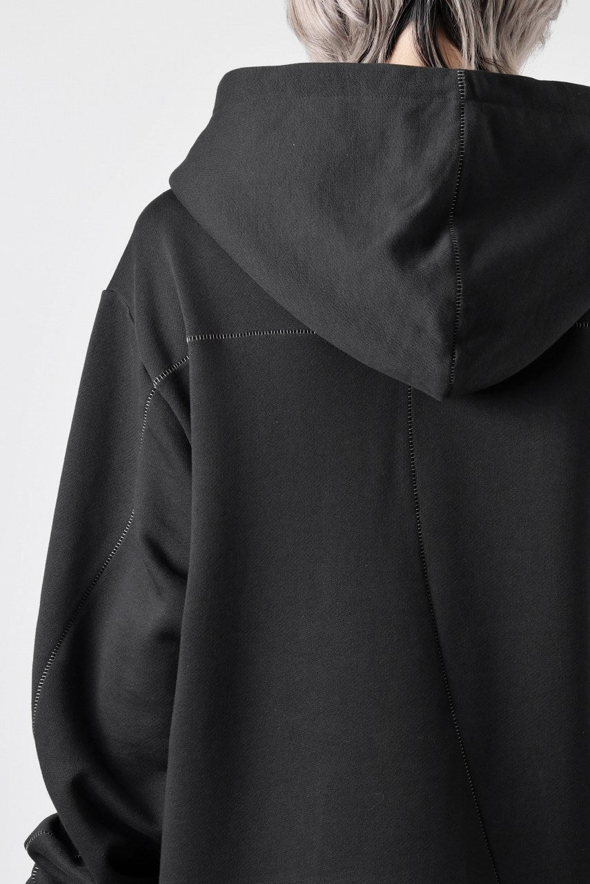 thom/krom SWEAT HOODIE PARKA / ORGANIC FRENCH TERRY (BLACK)