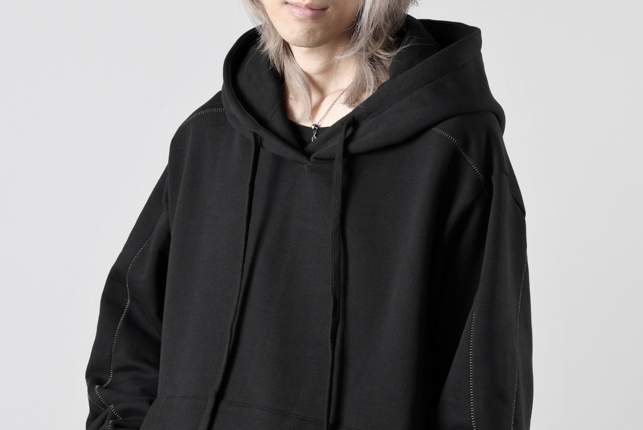 thom/krom SWEAT HOODIE PARKA / ORGANIC FRENCH TERRY (BLACK)