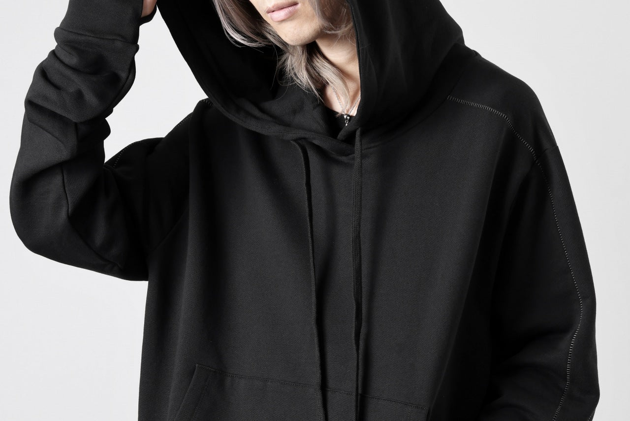 thom/krom SWEAT HOODIE PARKA / ORGANIC FRENCH TERRY (BLACK)