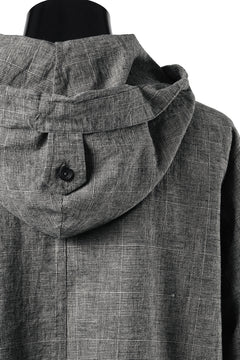 画像をギャラリービューアに読み込む, A TENTATIVE ATELIER Branka WASHED HOUNDSTOOTH OVERSIZE HOODY (DARK BROWN)