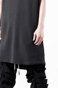 画像をギャラリービューアに読み込む, A.F ARTEFACT LONG LENGTH SLEEVELESS TOP / RIB KNIT JERSEY (D.GREY)