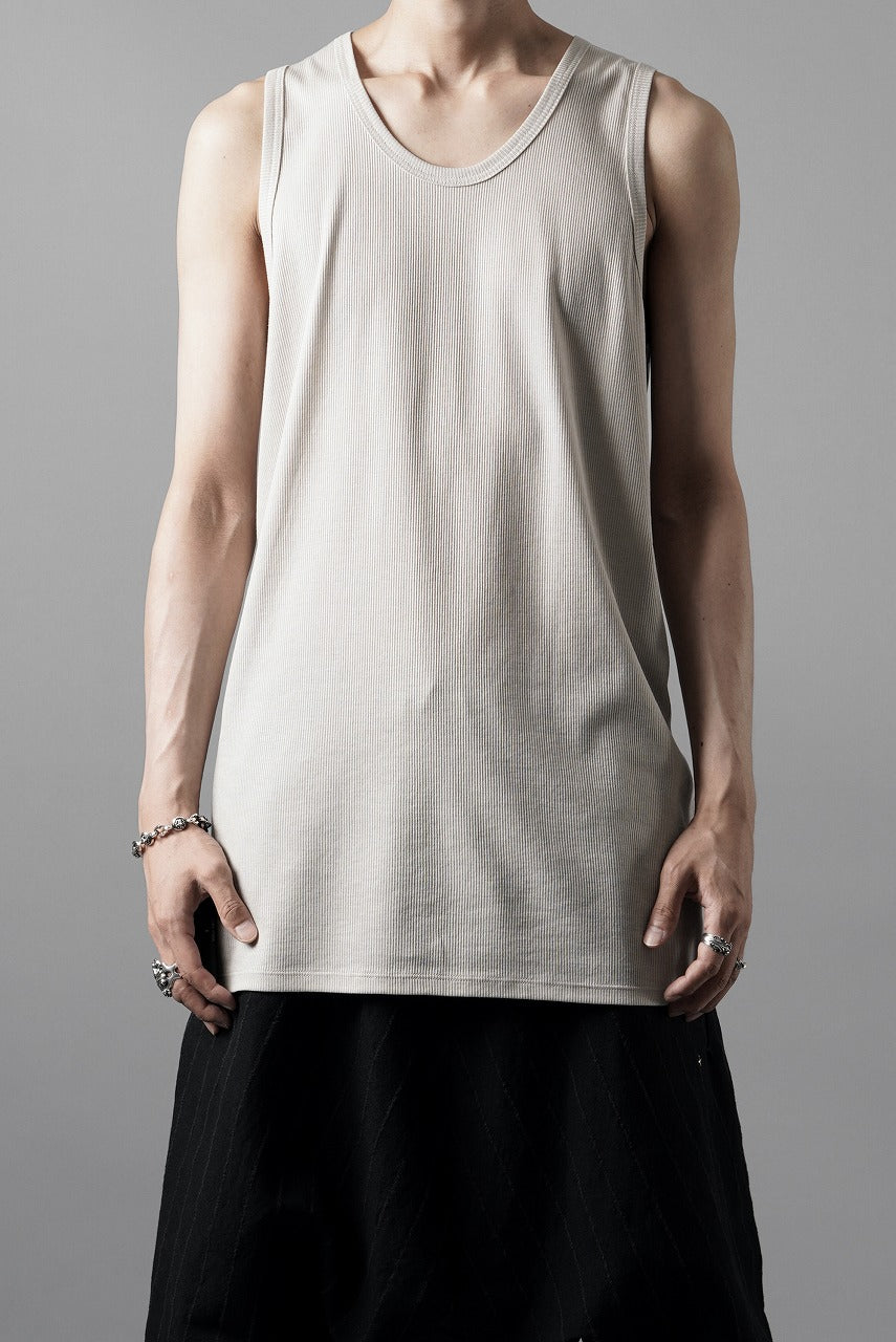 画像をギャラリービューアに読み込む, N/07 MINIMAL TANK TOP / MVS SPIRAL TELECO (GREIGE)