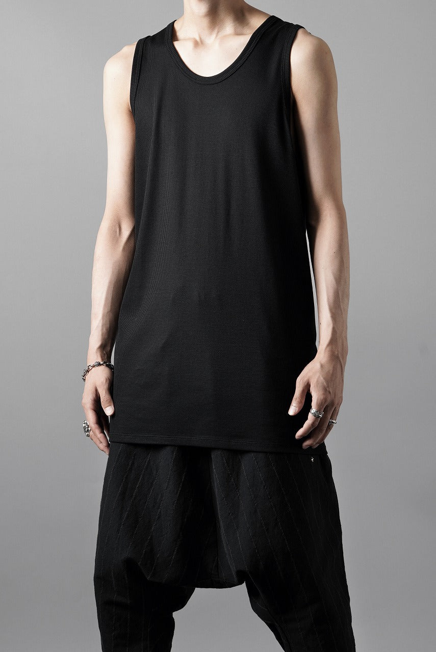 画像をギャラリービューアに読み込む, N/07 MINIMAL TANK TOP / MVS SPIRAL TELECO (BLACK)