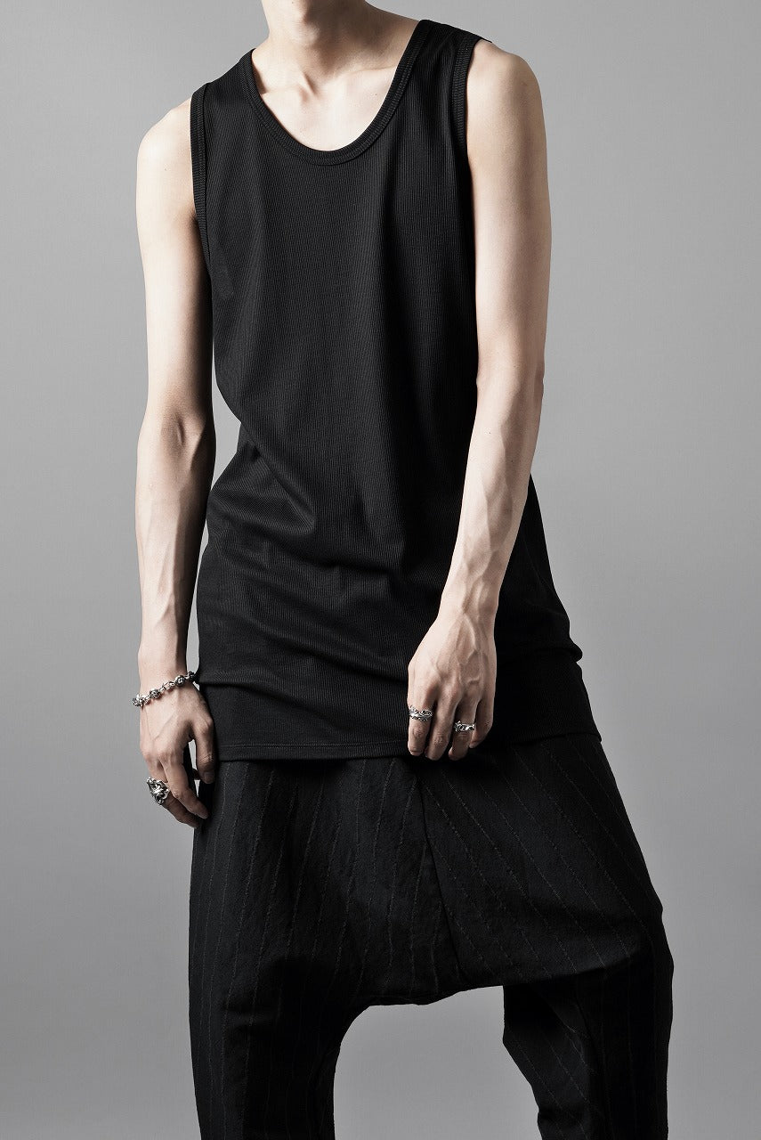 画像をギャラリービューアに読み込む, N/07 MINIMAL TANK TOP / MVS SPIRAL TELECO (BLACK)