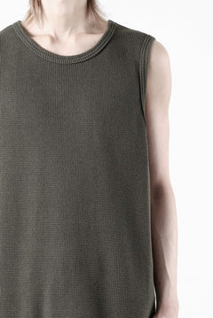 画像をギャラリービューアに読み込む, A.F ARTEFACT LONG LENGTH SLEEVELESS TOP / RIB KNIT JERSEY (OLIVE)