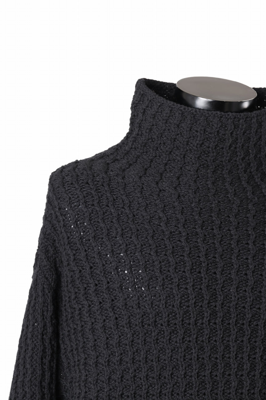 forme d'expression Chunky Ribbed Knit Sweater (Black)