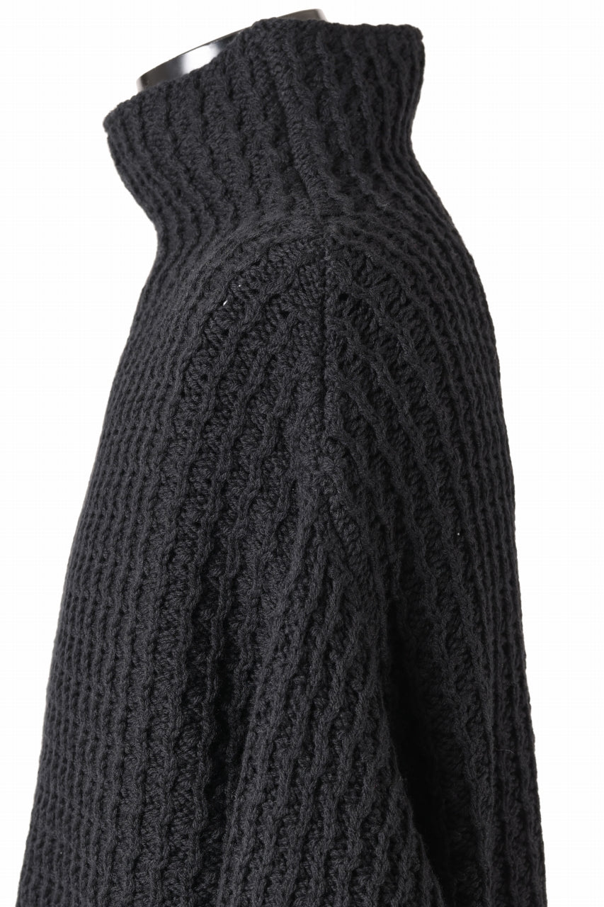 forme d'expression Chunky Ribbed Knit Sweater (Black)