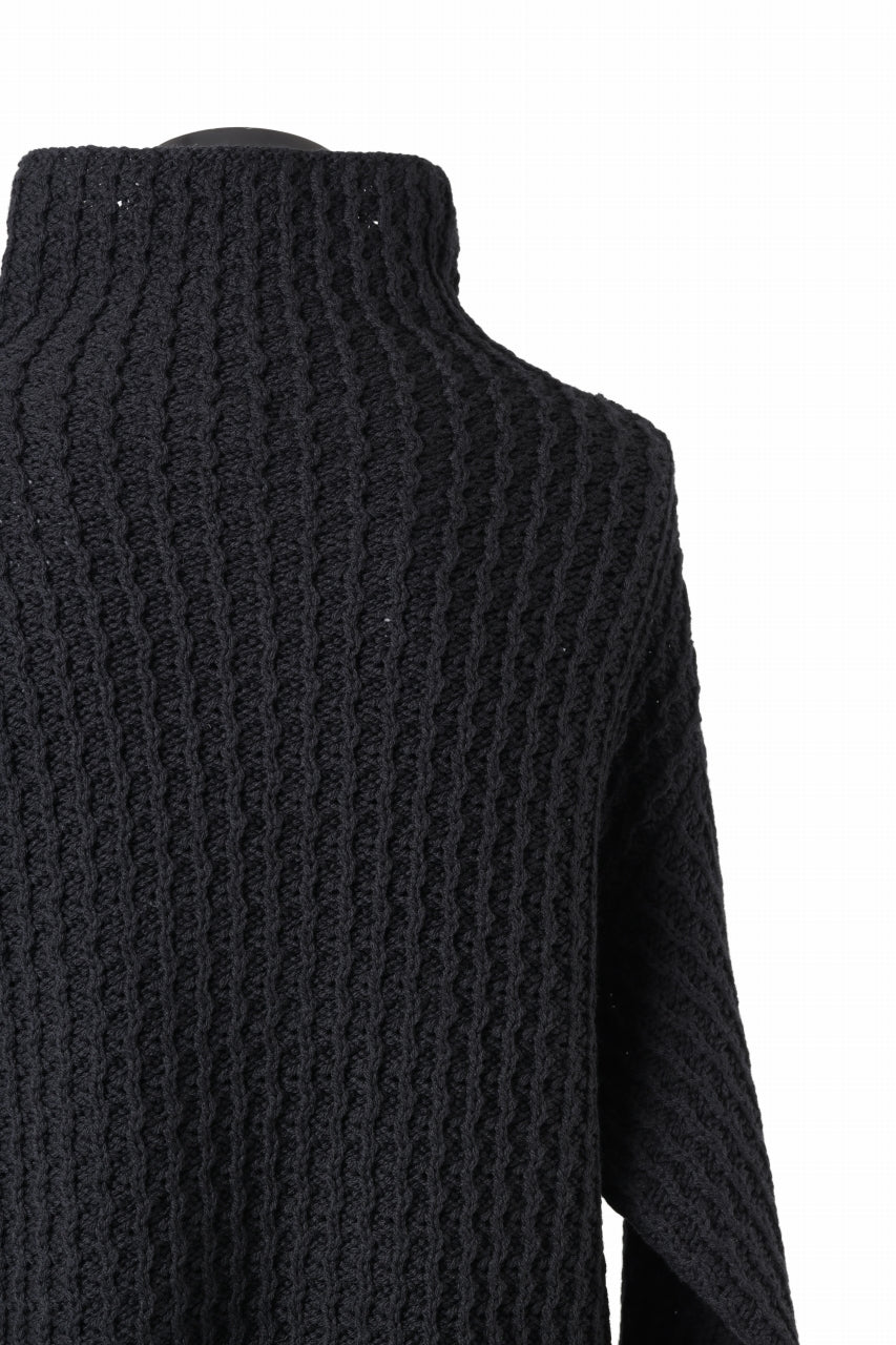 forme d'expression Chunky Ribbed Knit Sweater (Black)