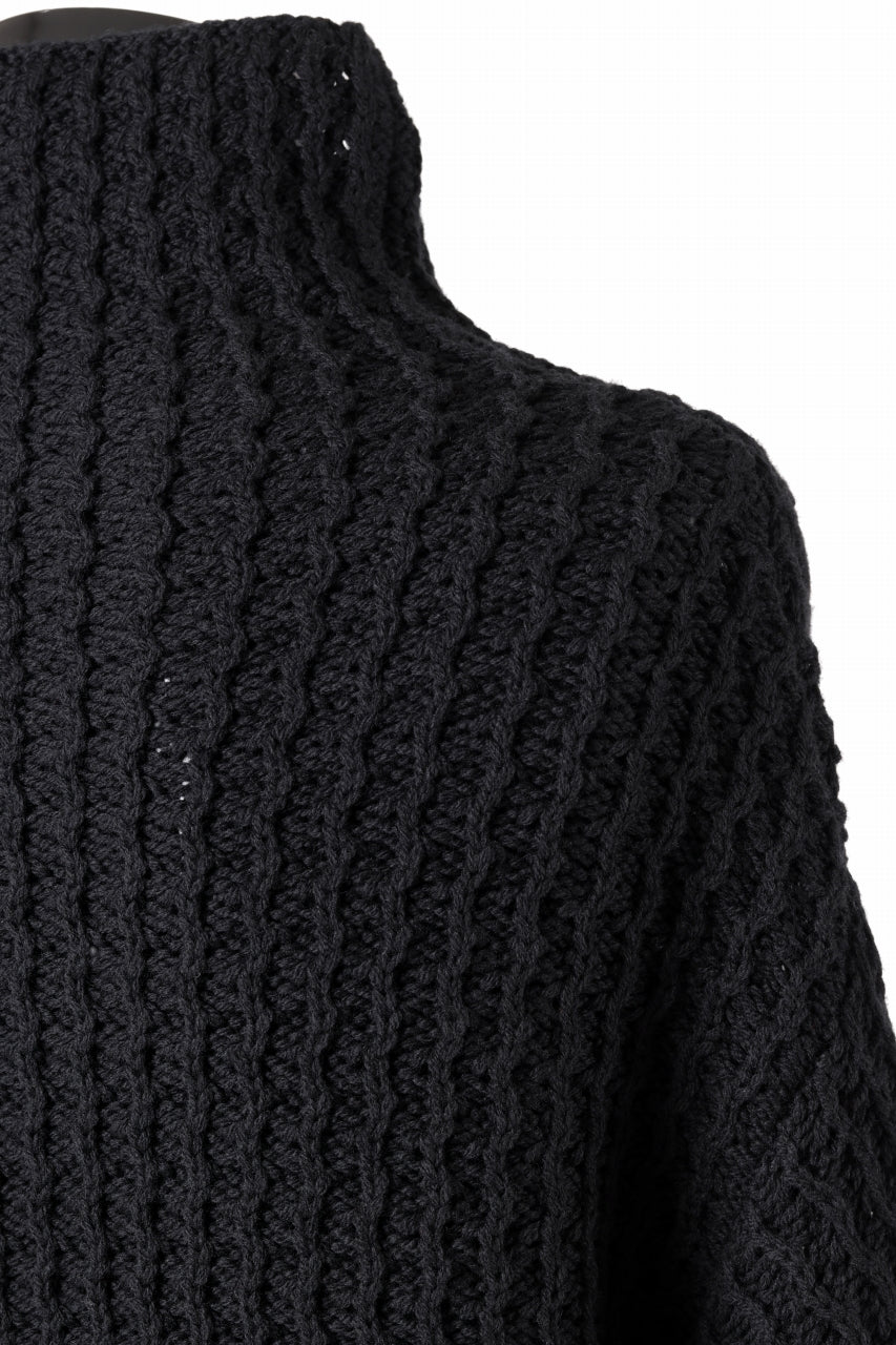 forme d'expression Chunky Ribbed Knit Sweater (Black)