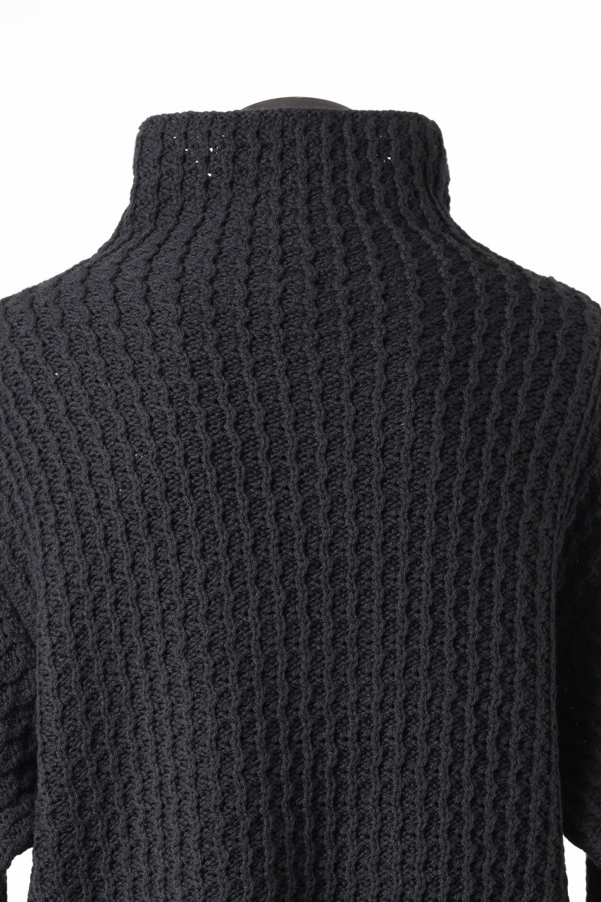 forme d'expression Chunky Ribbed Knit Sweater (Black)