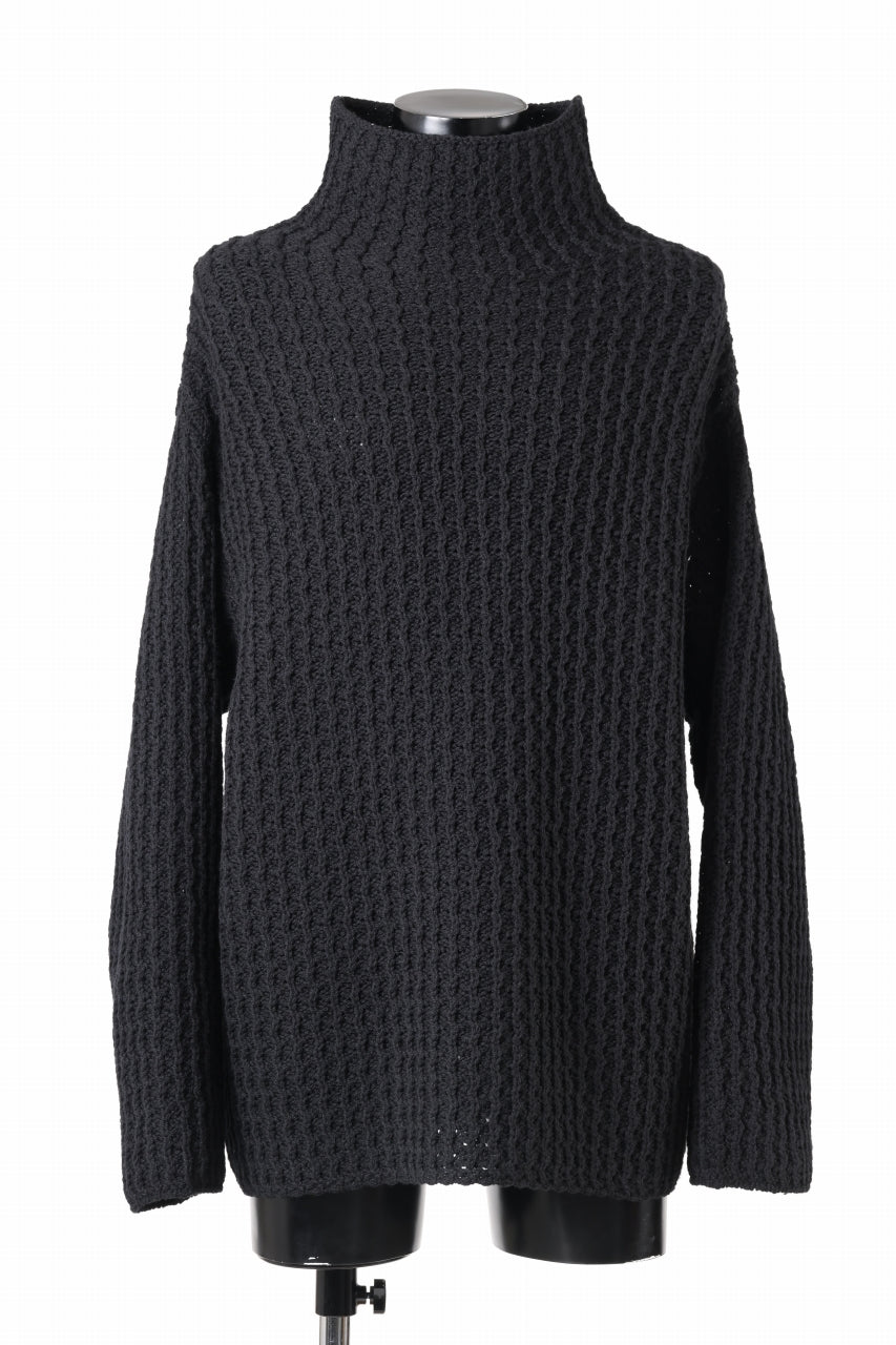 forme d'expression Chunky Ribbed Knit Sweater (Black)