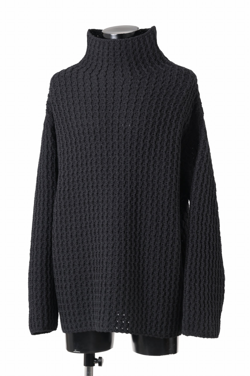 forme d'expression Chunky Ribbed Knit Sweater (Black)