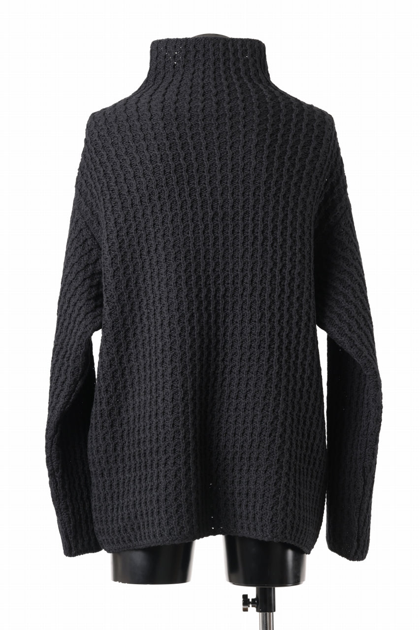 forme d'expression Chunky Ribbed Knit Sweater (Black)