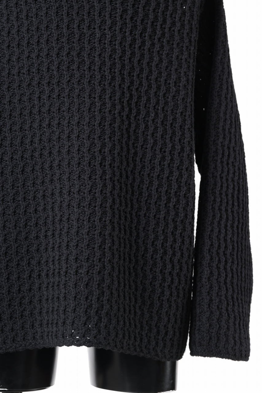 forme d'expression Chunky Ribbed Knit Sweater (Black)