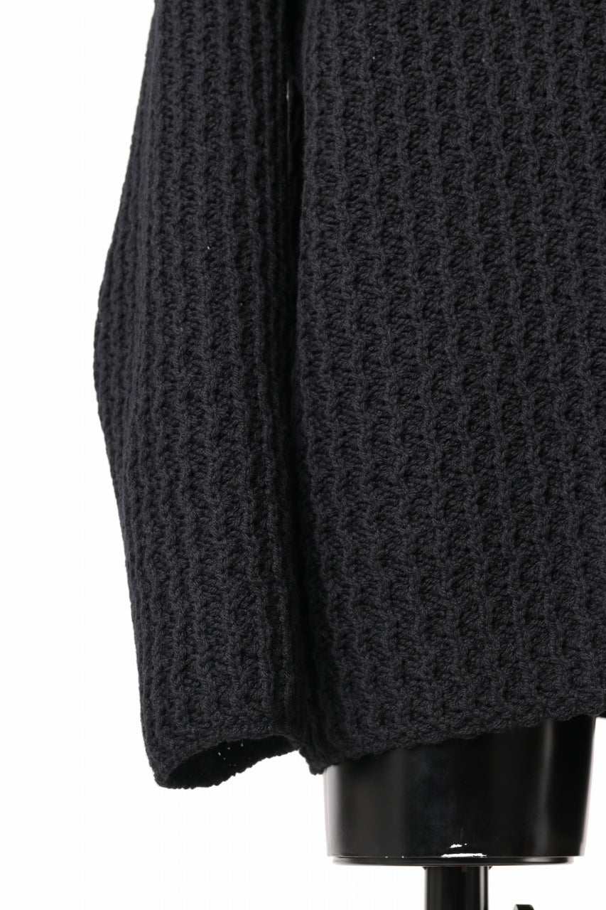 forme d'expression Chunky Ribbed Knit Sweater (Black)