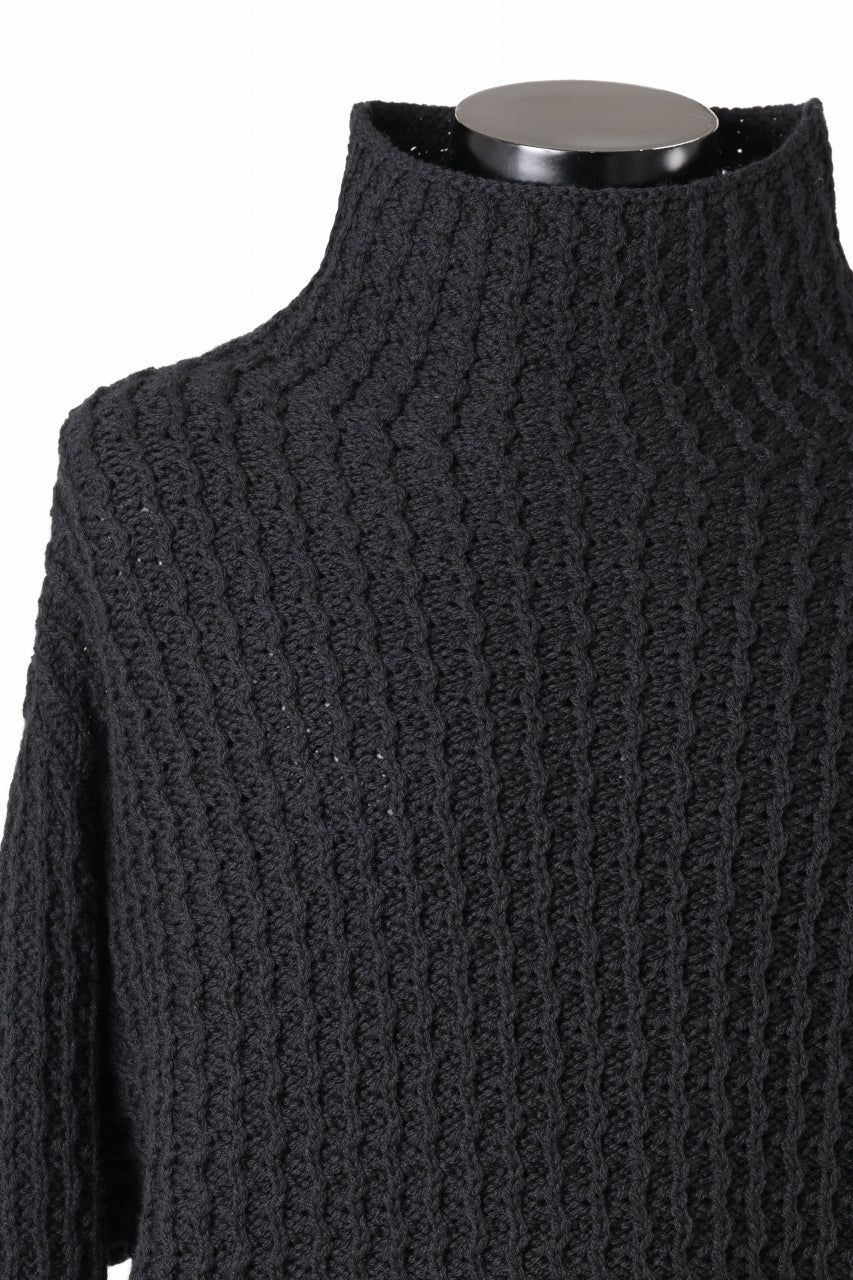 forme d'expression Chunky Ribbed Knit Sweater (Black)