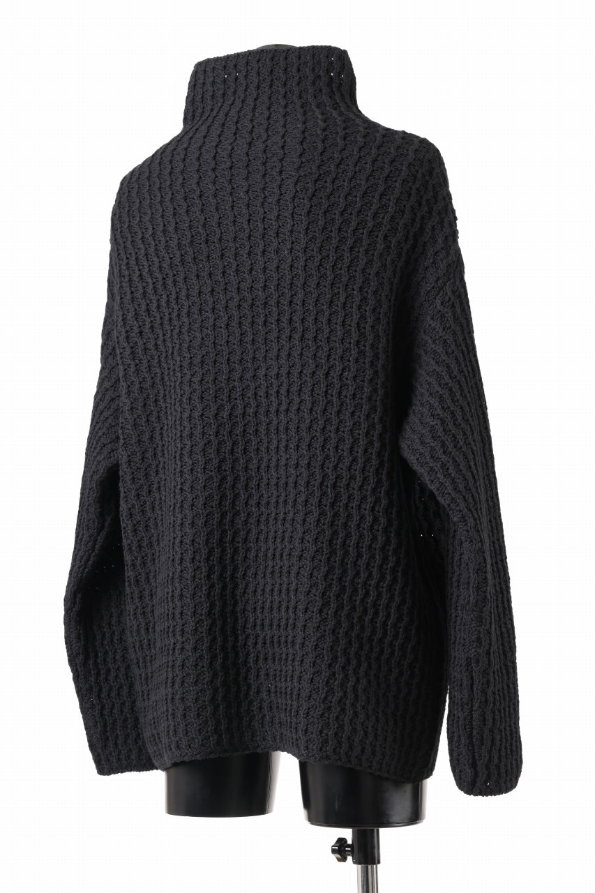 forme d'expression Chunky Ribbed Knit Sweater (Black)