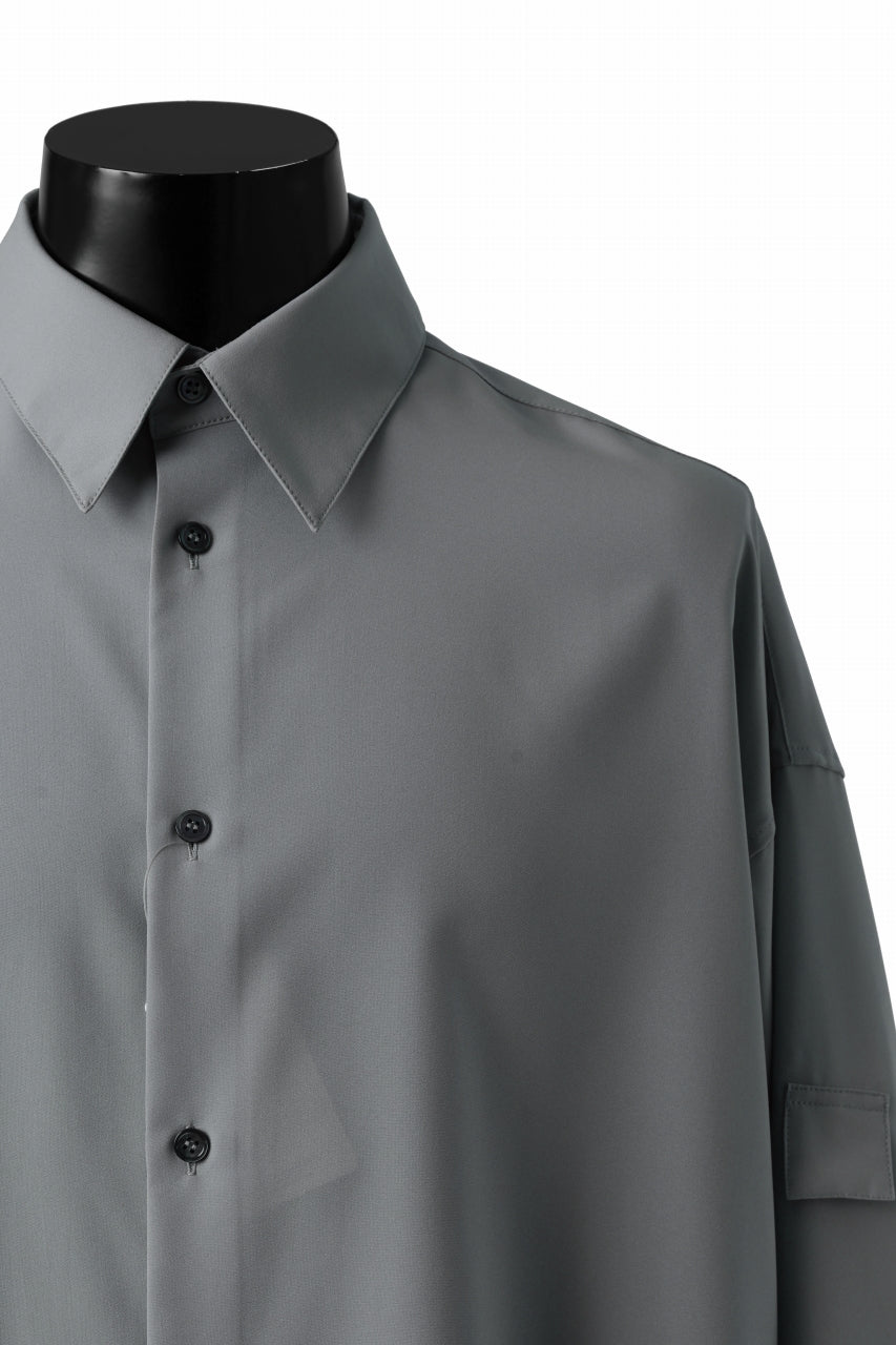 Load image into Gallery viewer, D-VEC CONVERTIBLE L/S SHIRT / STRETCH TAFFETA (GREY)