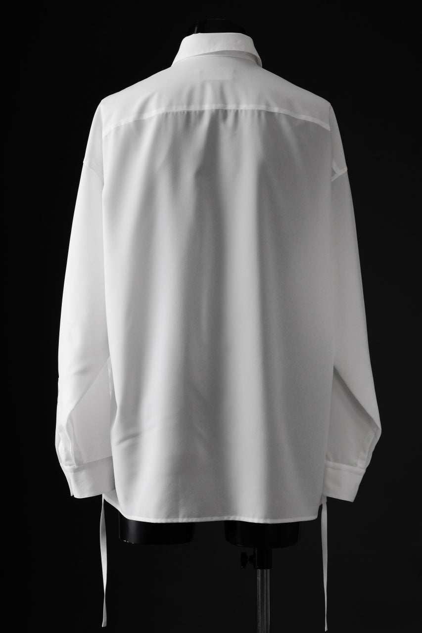 D-VEC CONVERTIBLE L/S SHIRT / STRETCH TAFFETA (MIGAL WHITE)