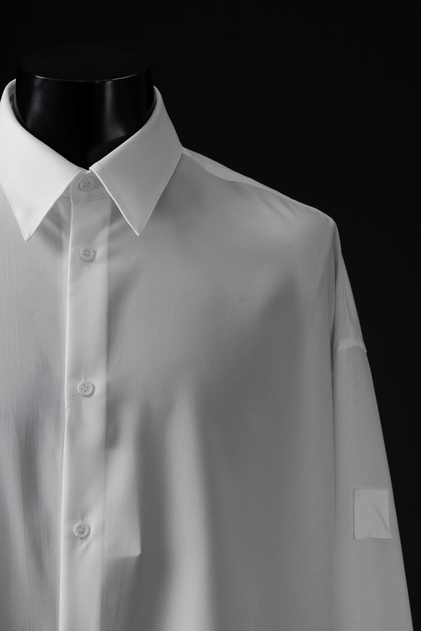 画像をギャラリービューアに読み込む, D-VEC CONVERTIBLE L/S SHIRT / STRETCH TAFFETA (MIGAL WHITE)