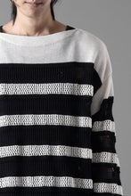 画像をギャラリービューアに読み込む, D-VEC MULTI BORDER LONG KNIT (NAVY)