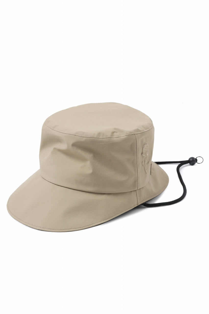 Load image into Gallery viewer, D-VEC x ALMOSTBLACK BUCKET HAT / WINDSTOPPER BY GORE-TEX LABS 3L S.D.G. (BEIGE)