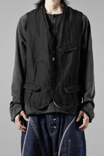 画像をギャラリービューアに読み込む, KLASICA "JEUNET" SQUARE SHAPED LOOSE VEST / OBSCURE STRIPED 3/3 MINI HBT (MID NIGHT)
