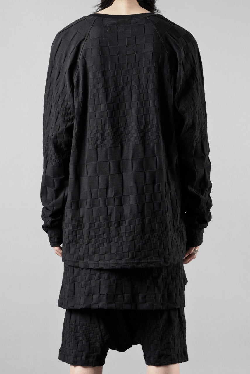 画像をギャラリービューアに読み込む, A.F ARTEFACT GRADIENT PLAID PATTERN SHIVA LONG SLEEVE TOPS (BLACK)