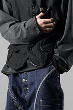 画像をギャラリービューアに読み込む, KLASICA "JEUNET" SQUARE SHAPED LOOSE VEST / OBSCURE STRIPED 3/3 MINI HBT (MID NIGHT)