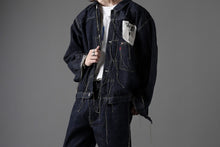 画像をギャラリービューアに読み込む, FULLCOUNT WWⅡ model Brown Cotton Denim Jacket / 13.7oz Zimbabwe Selvedge Denim (INDIGO BLUE / ONE WAHED)