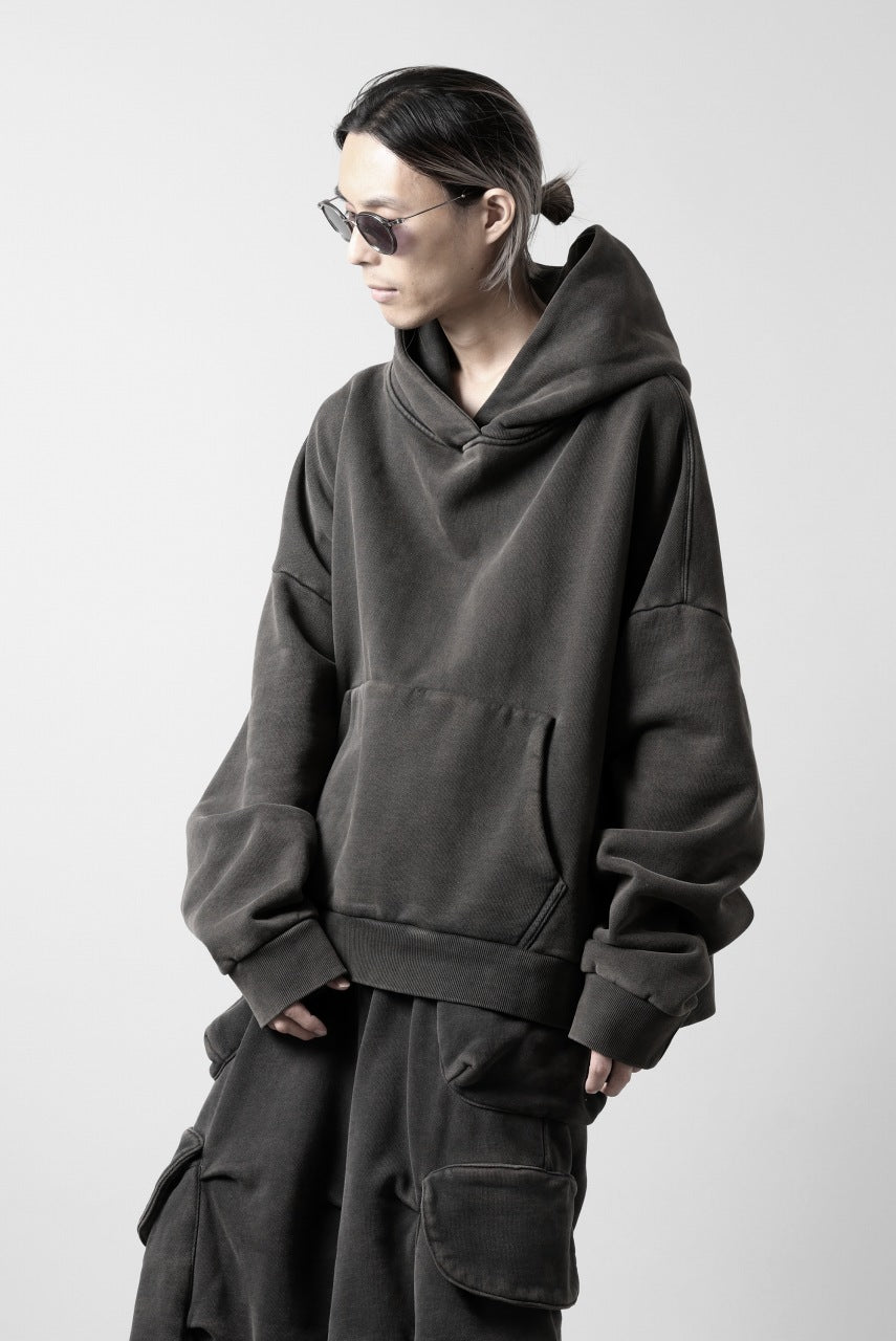 画像をギャラリービューアに読み込む, entire studios HEAVY HOOD SWEAT PULLOVER (WASHED BLACK)