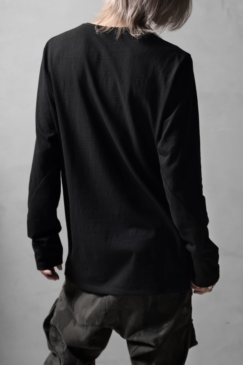 black crow x LOOM exclusive long sleeve tops / zimbabwe cotton jersey (black)