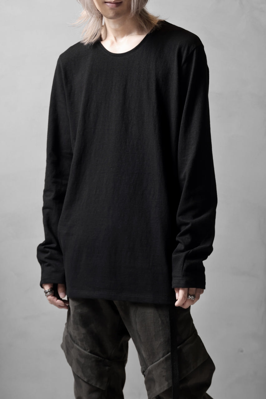 black crow x LOOM exclusive long sleeve tops / zimbabwe cotton jersey (black)