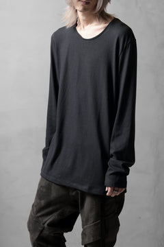 Load image into Gallery viewer, black crow x LOOM exclusive long sleeve tops / soft cotton jersey (d.grey)
