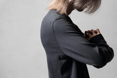 Load image into Gallery viewer, black crow x LOOM exclusive long sleeve tops / soft cotton jersey (d.grey)