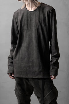 Load image into Gallery viewer, black crow x LOOM exclusive long sleeve tops / sumi dyed cotton jersey (carbon)