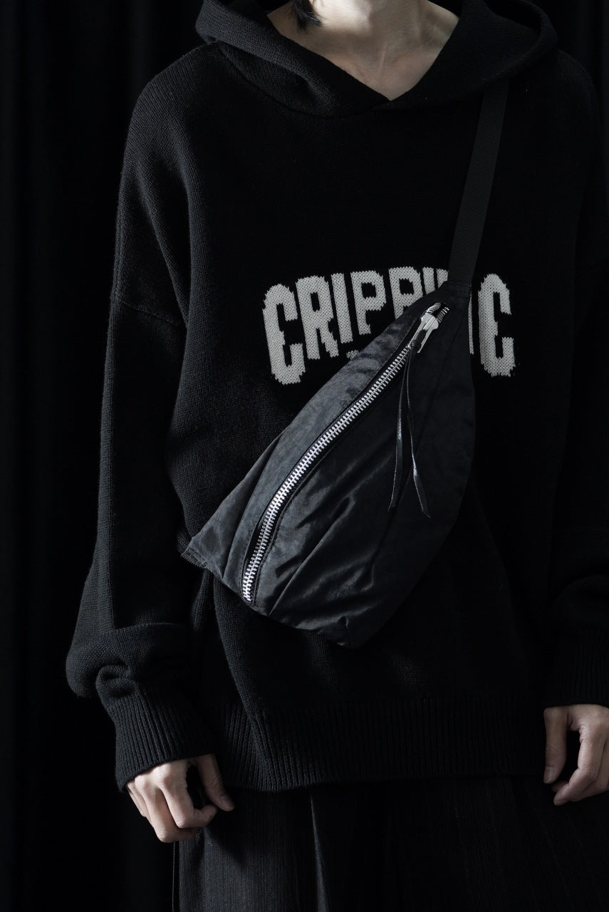 Load image into Gallery viewer, werkschwarz FANNY WAIST BAG / ROUGH WASHED NYLON (BLACK)