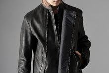 画像をギャラリービューアに読み込む, ierib Detachable Front Panel Jacket / Shiny Nubuck Horse (BLACK)