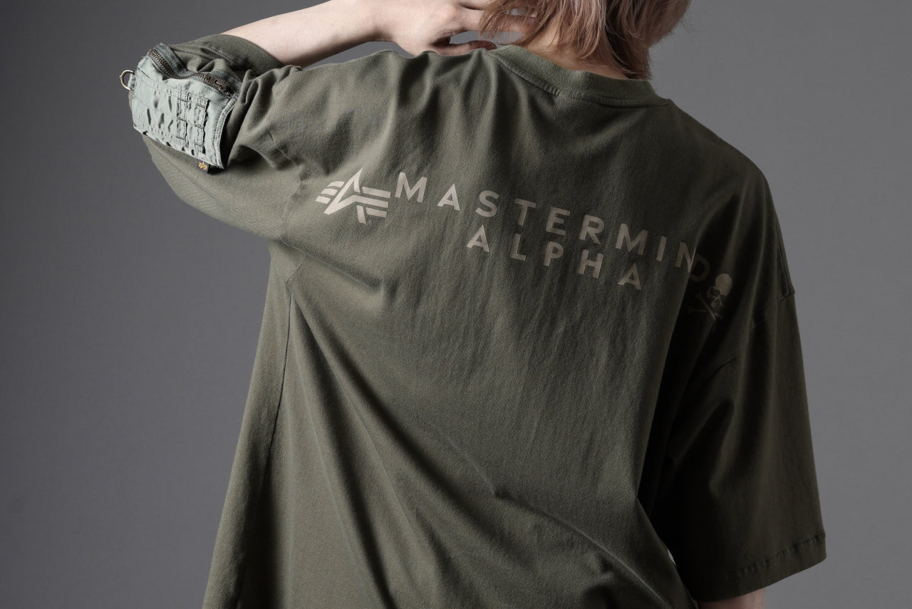 MASTERMIND WORLD x ALPHA INDUSTRIES CIGER POCKET OVERSIZED T-SHIRT (OLIVE)