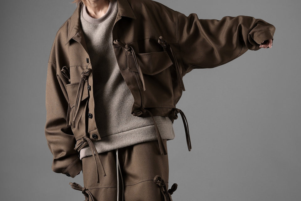 画像をギャラリービューアに読み込む, A.F ARTEFACT KNOTTING DETAIL TWILL BLOUSON (BROWN)