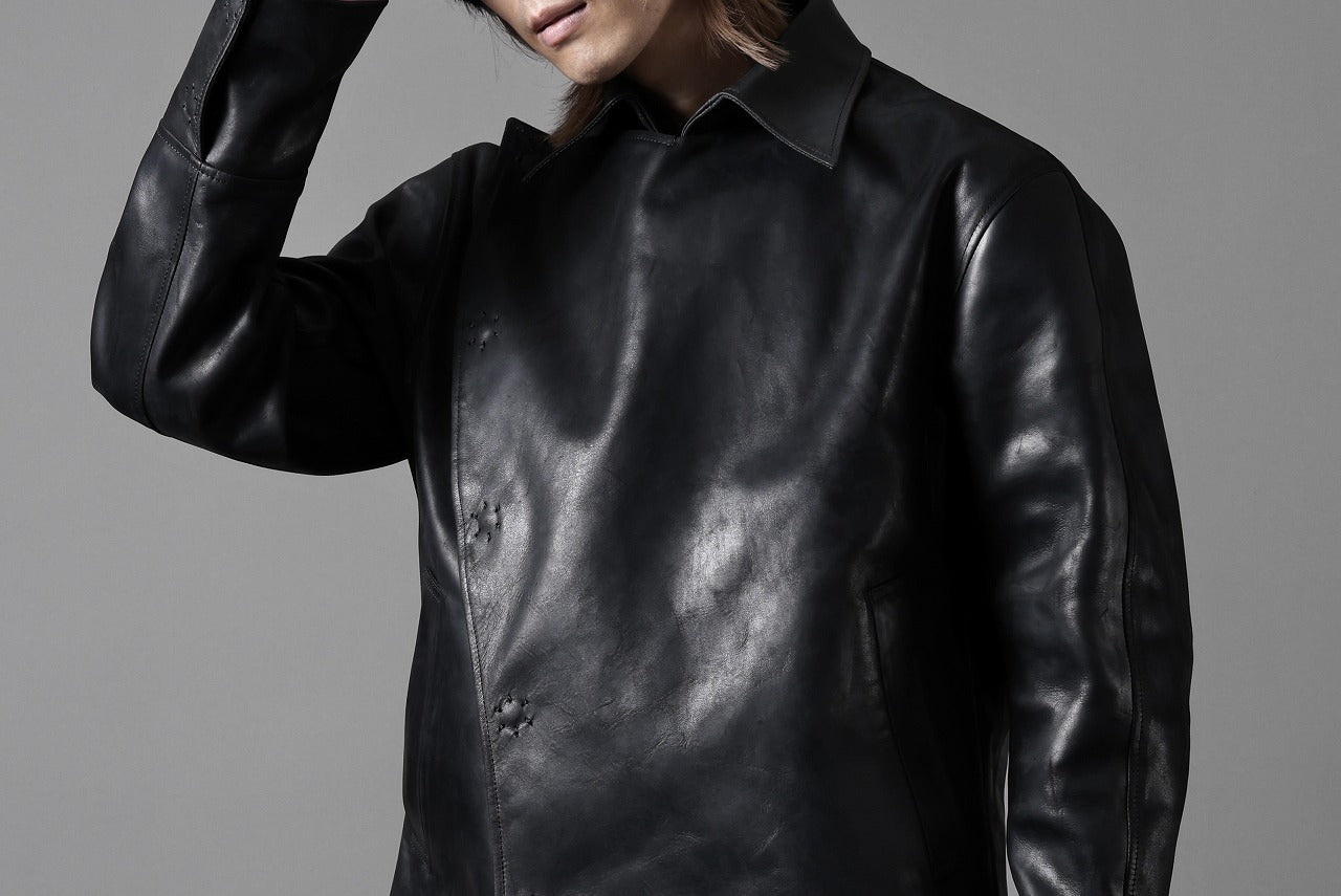 ierib exclusive Jean Coat-Blouson / Horse Nubuck Leather (BLACK)