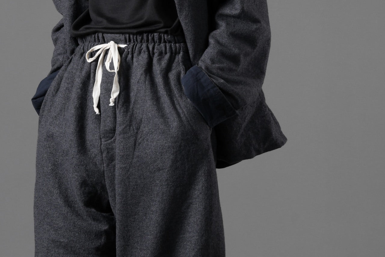 YUTA MATSUOKA baggy pants /compressed wool jersey (dark gray)