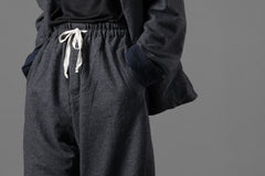 画像をギャラリービューアに読み込む, YUTA MATSUOKA baggy pants /compressed wool jersey (dark gray)